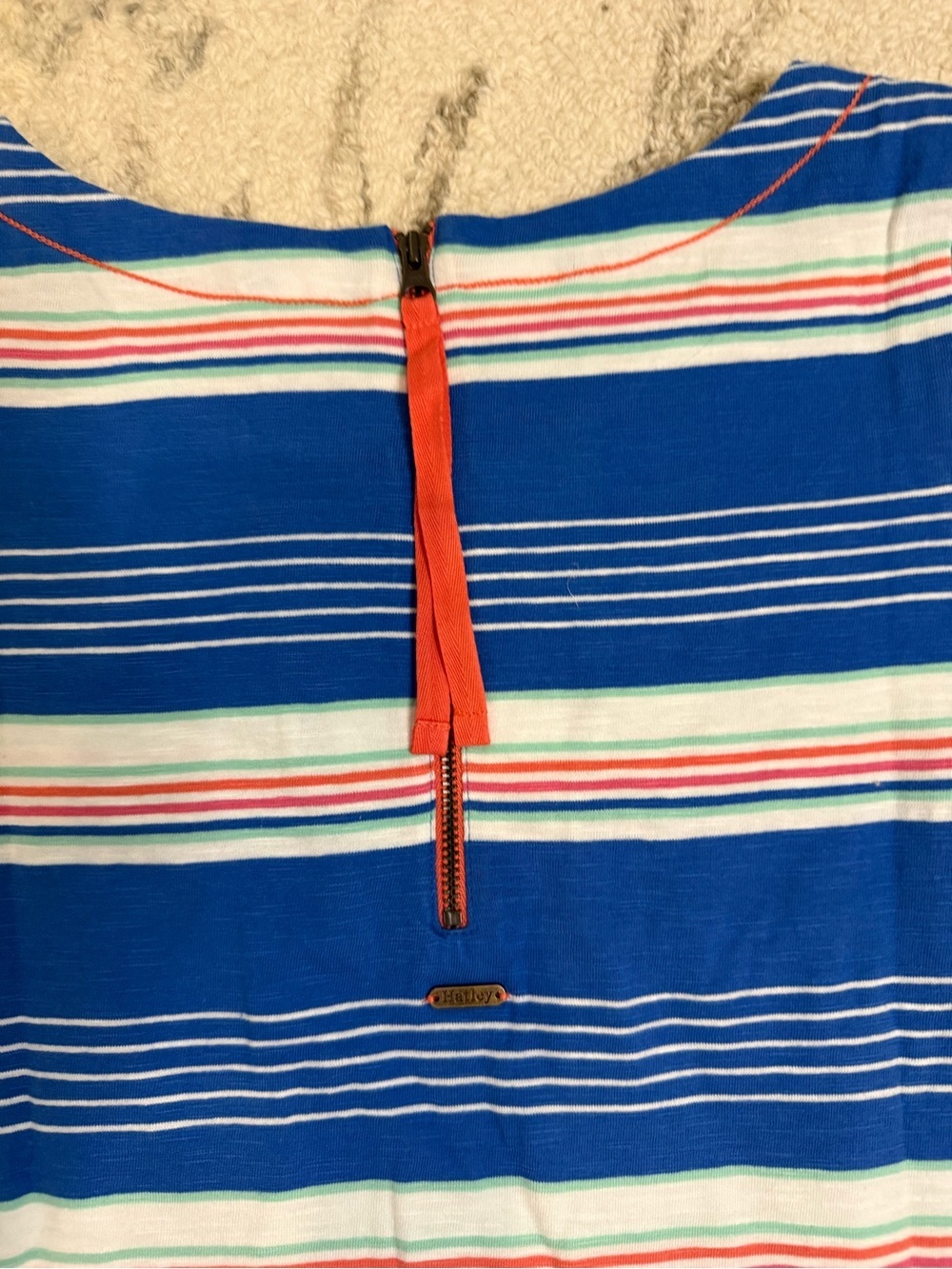 Hatley Blue Striped Cotton T-Shirt Dress | XS | Like New - Picture 8 of 8